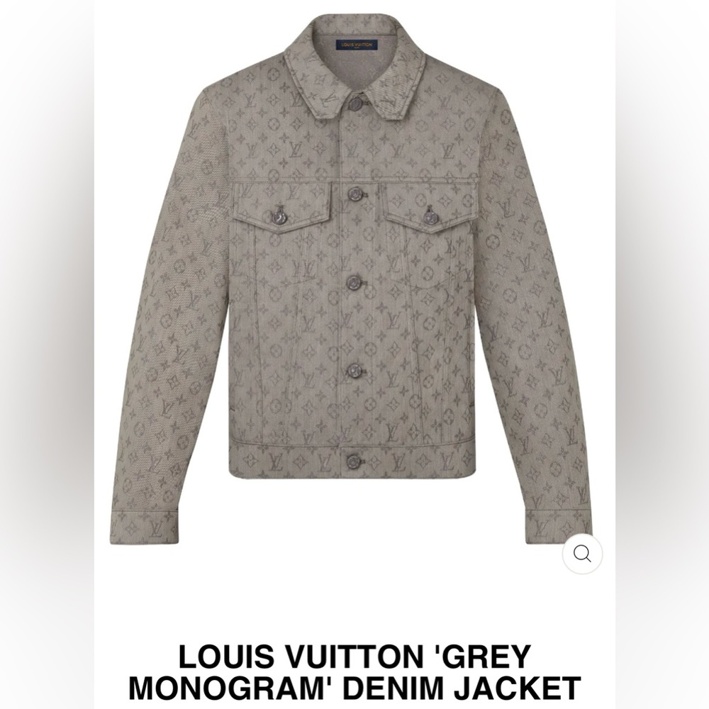 Authentic, Louis Vuitton 'Grey Monogram' Denim Jacket!
